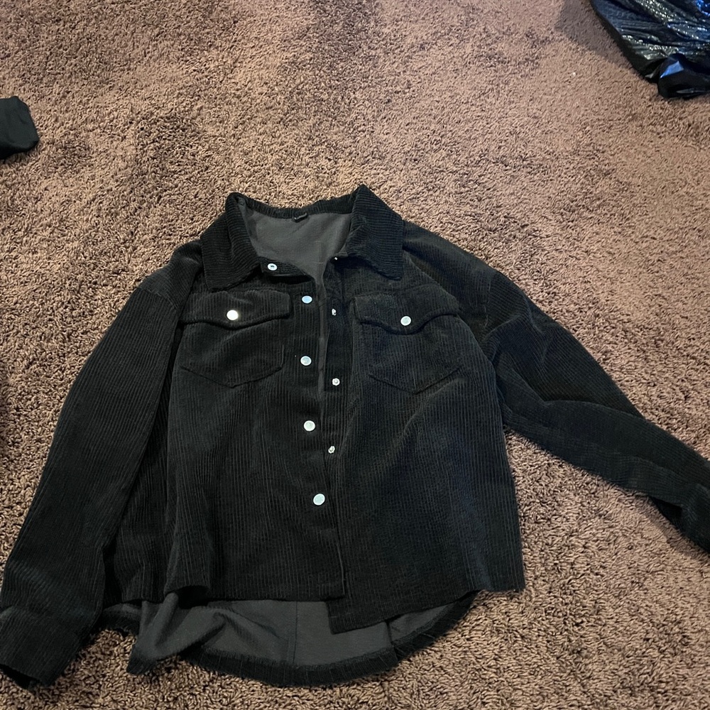 SHEIN Black Corduroy Sweater